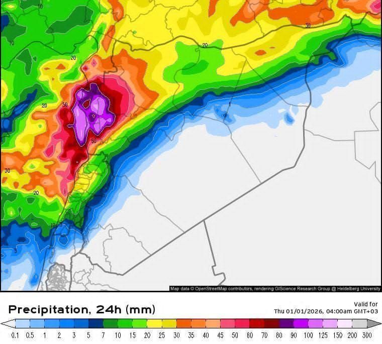 تعليق الدوام المدرسي في عدة محافظات سورية بسبب العاصفة الجوية