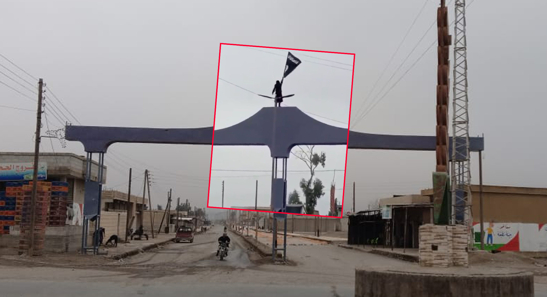 مقطع صحيح من بلدة الكرامة بريف الرقة أرفق بادعاءات المضللة