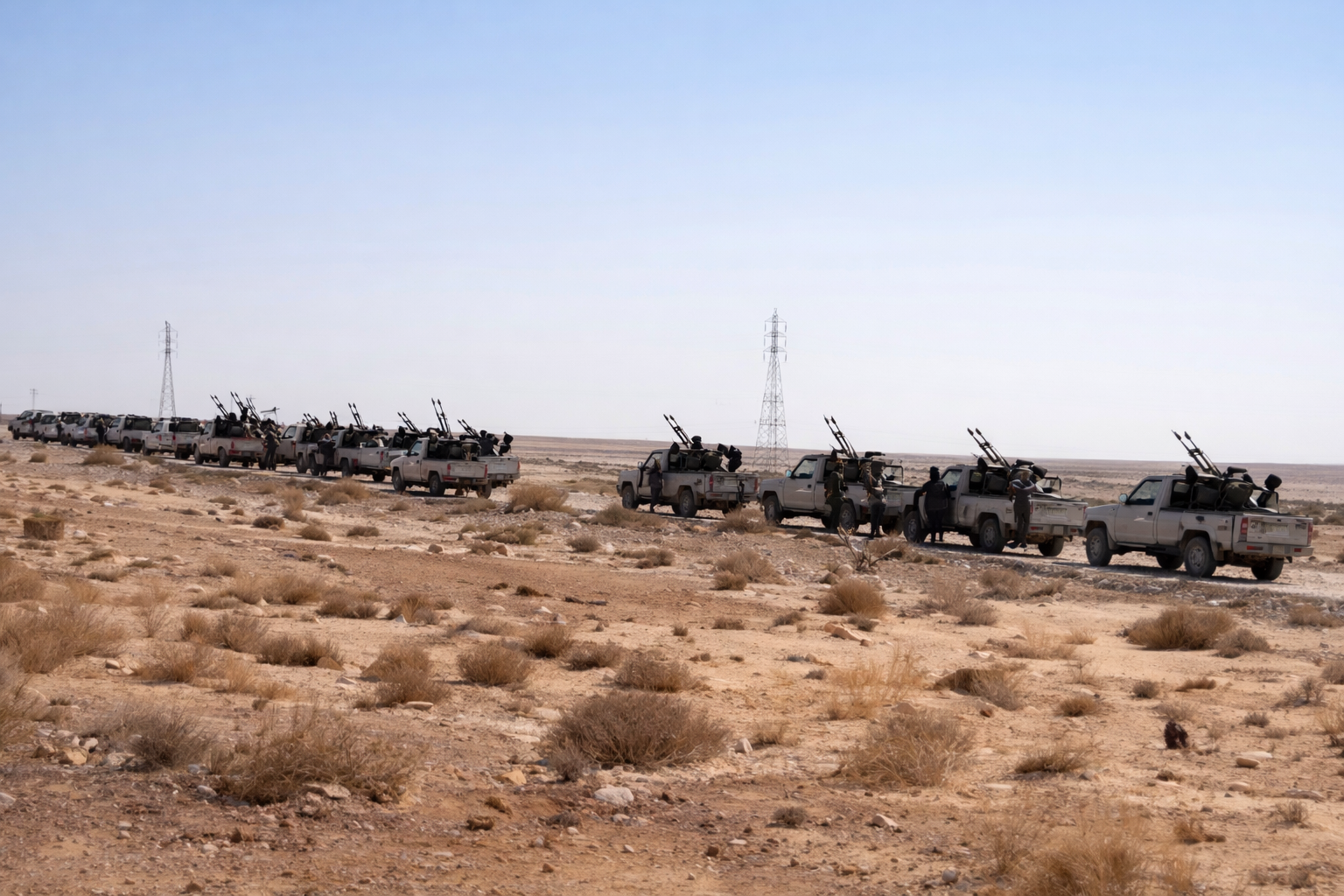 هذا المقطع لا يُظهر رتلاً للجيش السوري متجهاً للحسكة