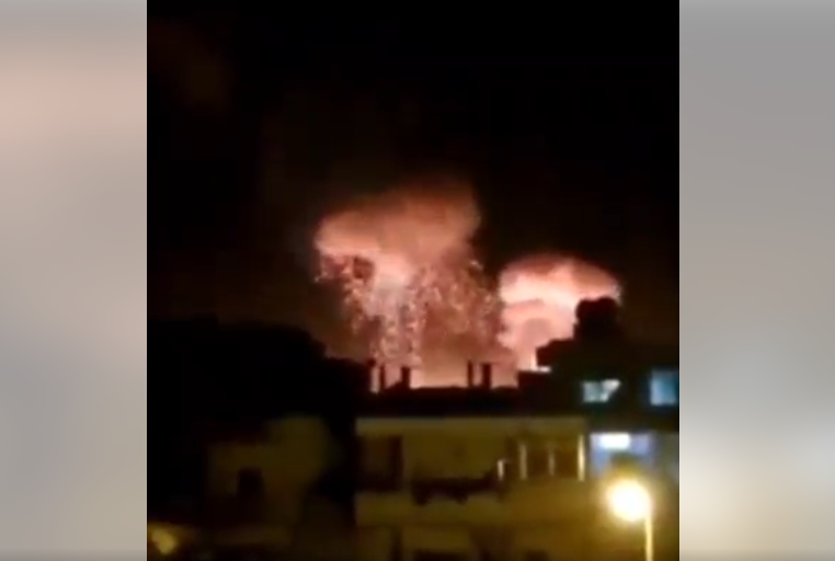 هذا المقطع ليس لقصف إسرائيلي على اللاذقية