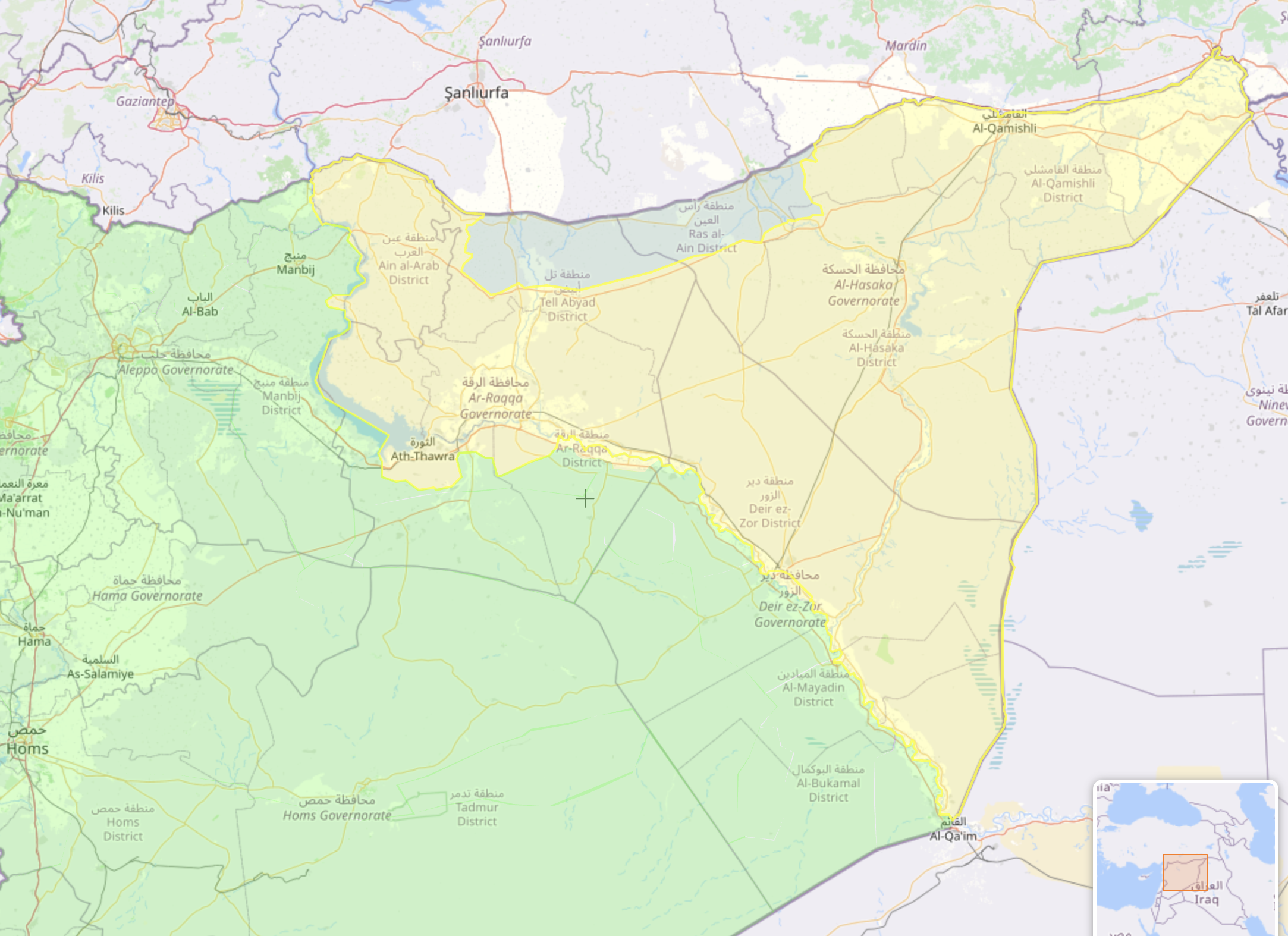 خريطة السيطرة بحسب Liveumap الساعة 22:00