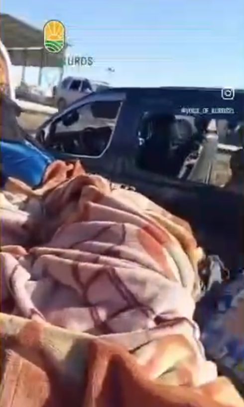 آثار طلقات نارية على المركبة