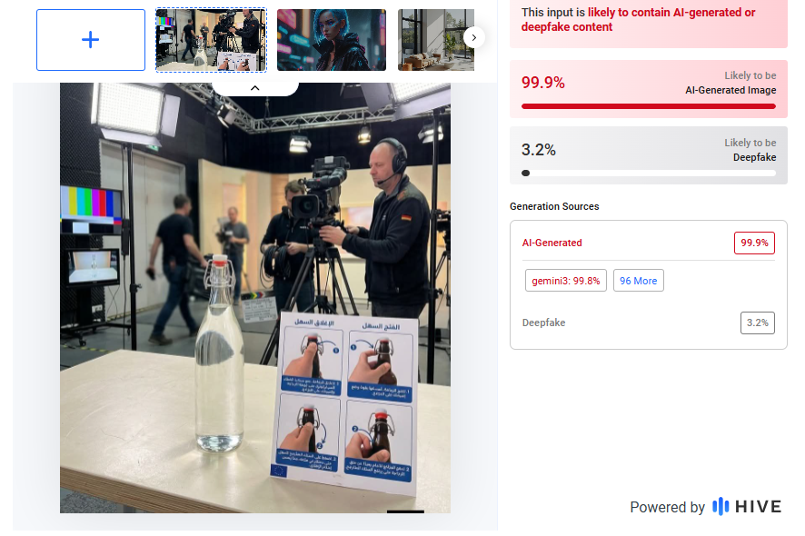 الصورة المرفقة بالادعاء مولدة بالـAI