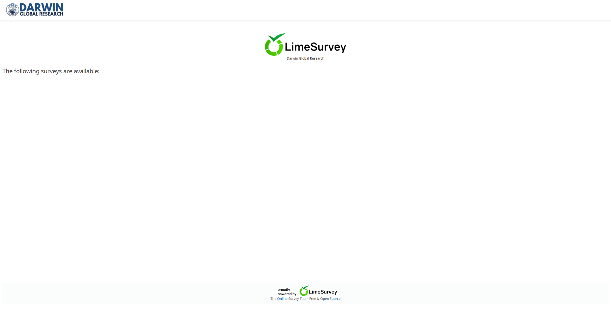 الاستبيان يعتمد منصة (Limesurvey) مفتوحة المصدر.