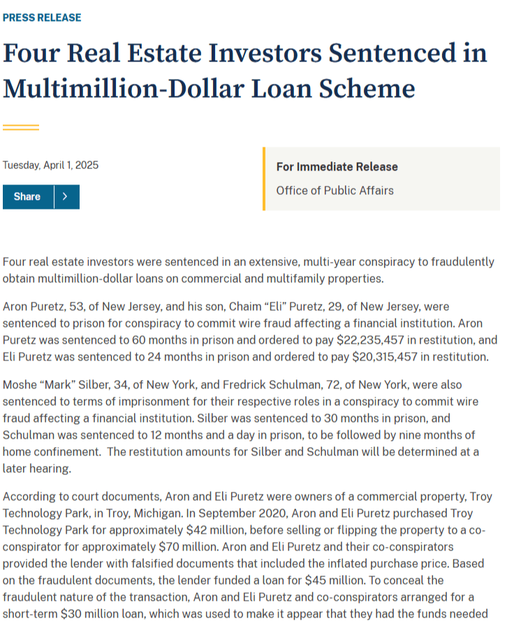 الحكم القضائي المبرم بحق شولمان بتاريخ 1 نيسان/أبريل 2025