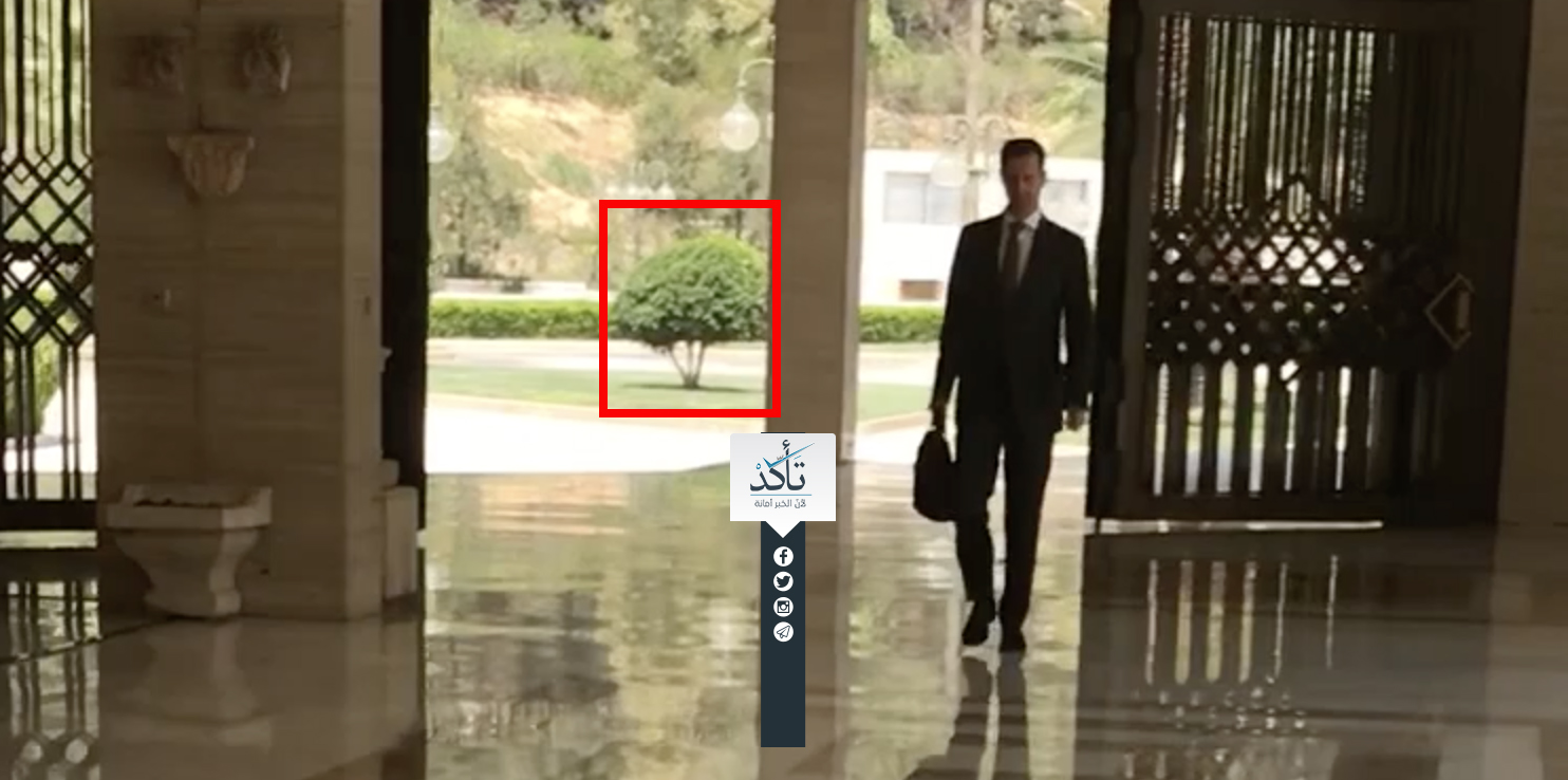 هل يظهر هذا الفيديو توجه "الأسد" إلى عمله في القصر الرئاسي صباح الضربة الثلاثية؟