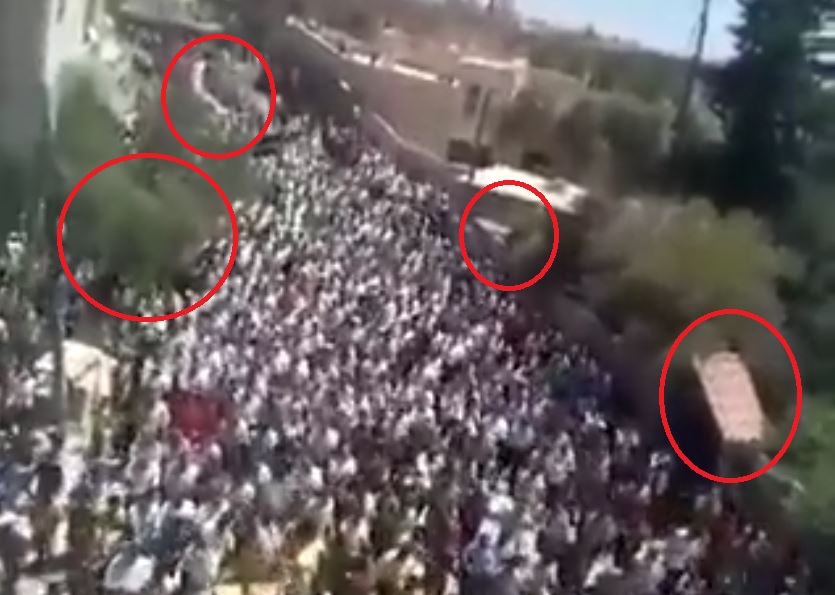 صورة من فيديو المظاهرة المتداول حديثاً