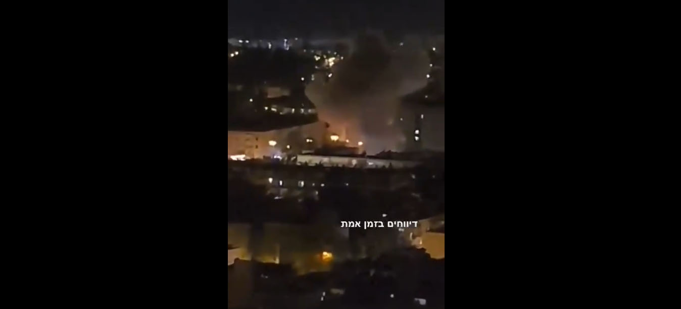 هذا التسجيل قديم ولا يظهر انفجاراً قوياً حصل قرب تل أبيب مؤخراً