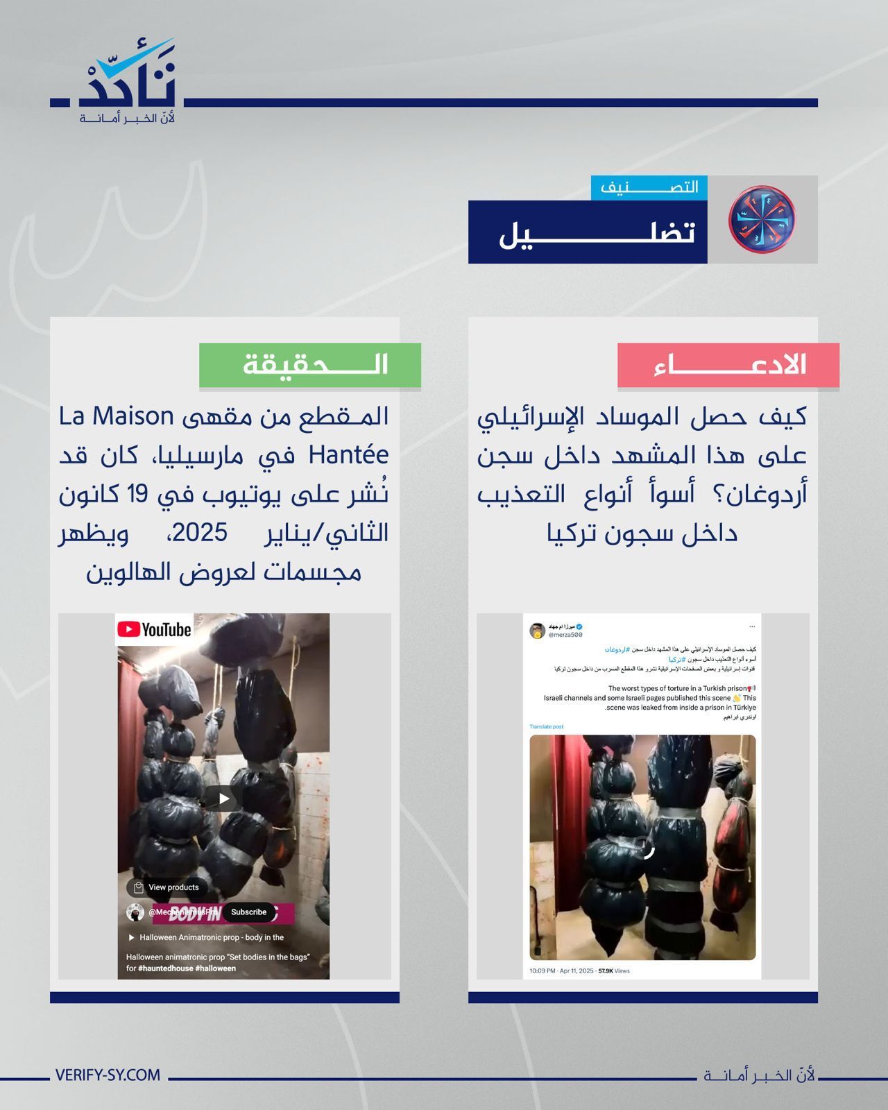 ما حقيقة المقطع الذي زُعم أنه يوثق تعذيب المعتقلين داخل السجون التركية؟