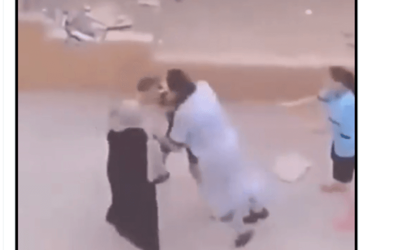 هذا الفيديو ليس لاعتداء رجل شيشاني على امرأة سورية 